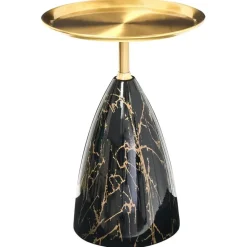 STORM - Bijzettafel - Zwart/Goud - Metaal