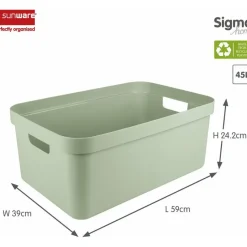 Sunware opbergbox Sigma - kunststof - 45L - lichtgroen