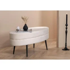 Svea - Axel hocker - velvet - beige