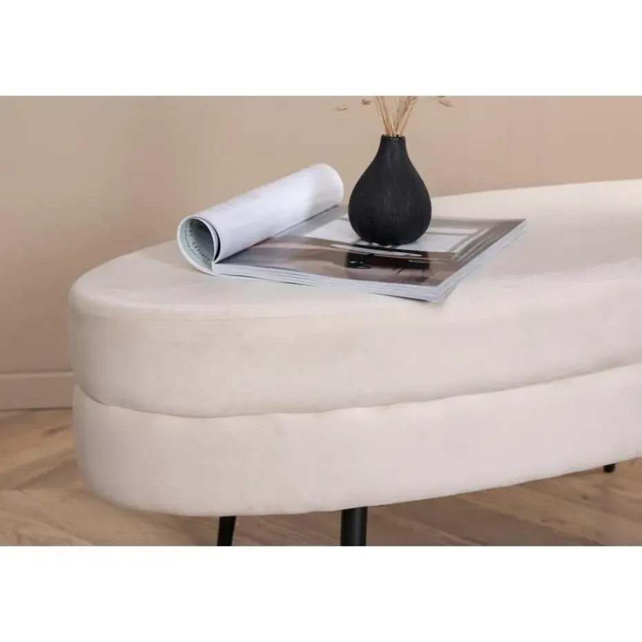 Svea - Axel hocker - velvet - beige