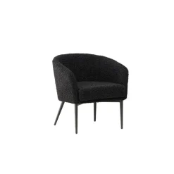 Svea - Bianca fauteuil - teddy - zwart