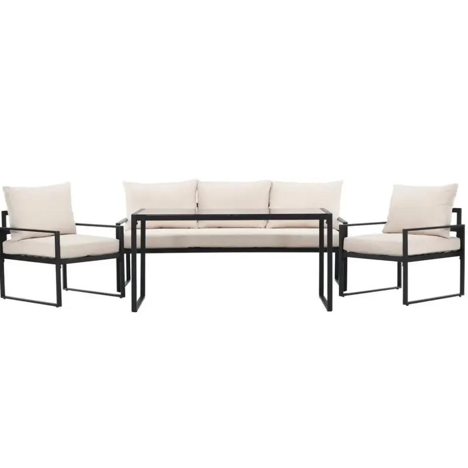 Svea - Fatima loungeset - zwart/beige