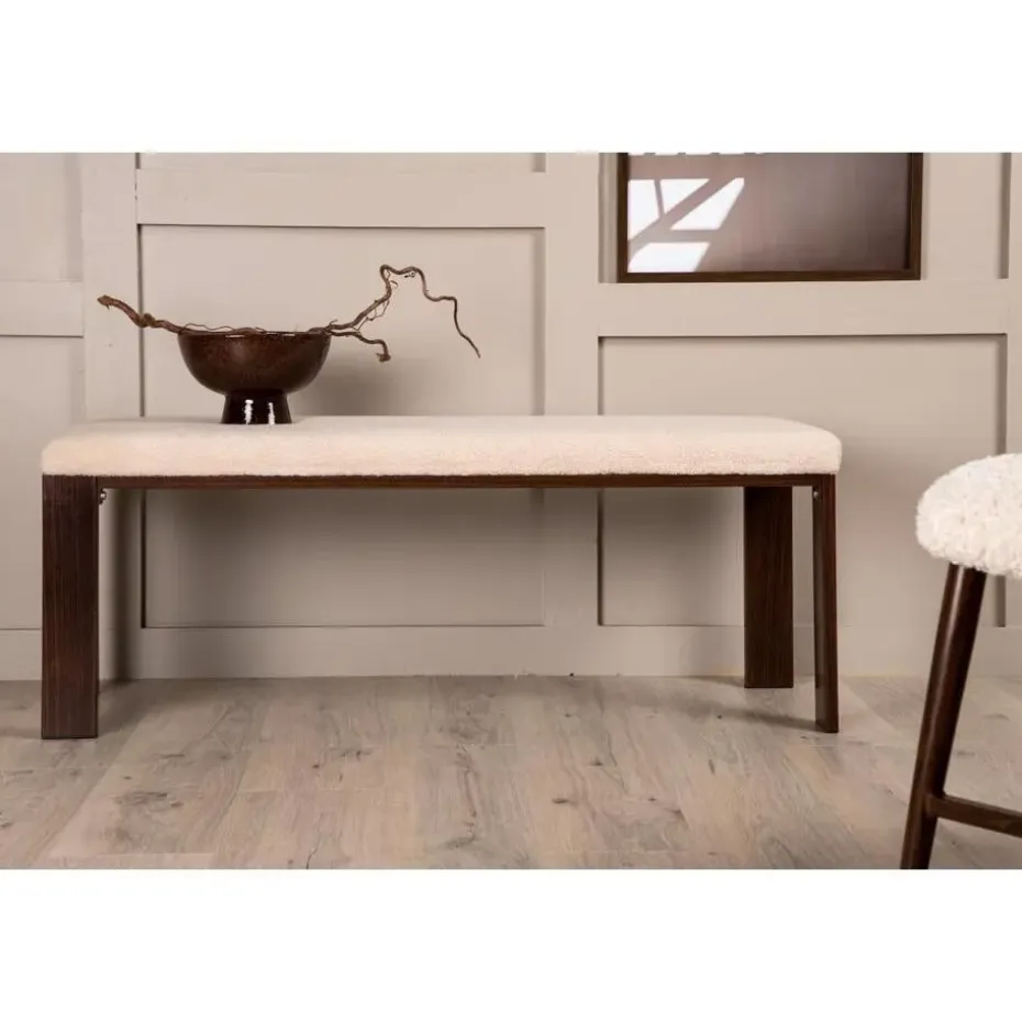Svea - Noemi eetkamerbank - teddy - 120 cm