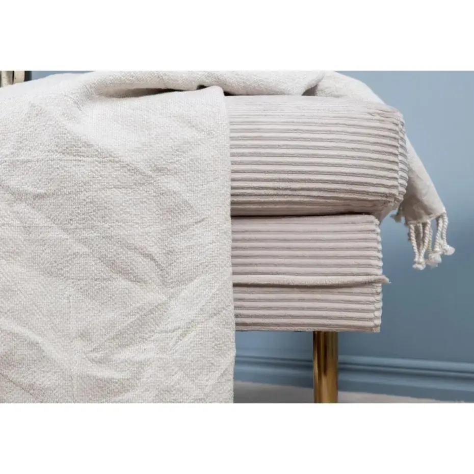 Svea - Tess hocker - rib - beige