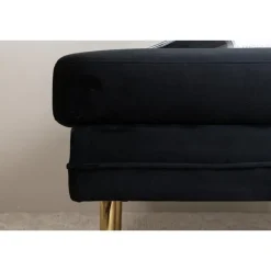 Svea - Tess hocker - velvet - zwart