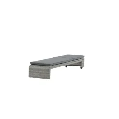 Svea - Yuri ligbed - wicker - grijs