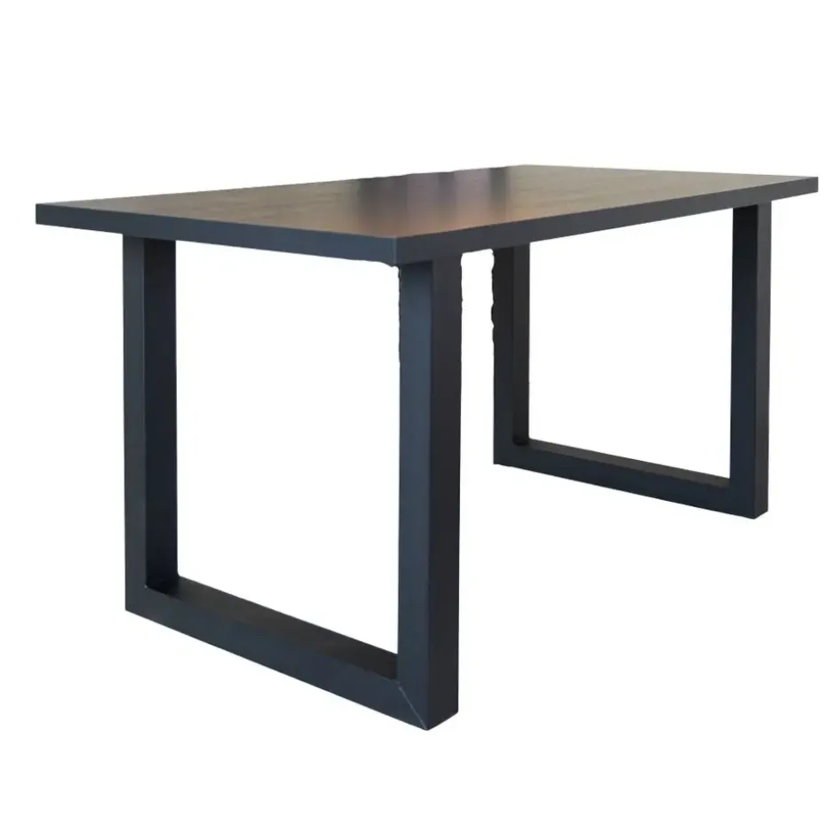 Tafelblad Lenzo zwart 190x100 cm - Melamine - Zwart