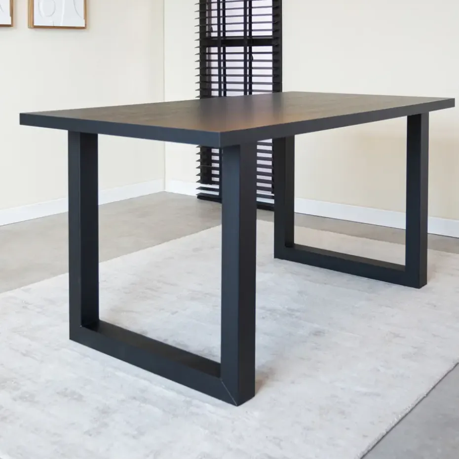 Tafelblad Lenzo zwart 190x100 cm - Melamine - Zwart