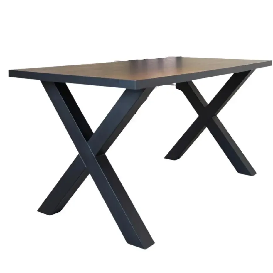 Tafelblad Lenzo zwart 190x100 cm - Melamine - Zwart