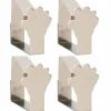 Tafelkleedklemmen - 4x stuks - zilverkleurig - handjes - 5 cm