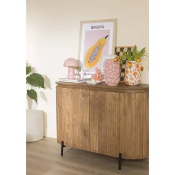 Tafellamp Fae - roze glas - E14 - 23xØ18 cm