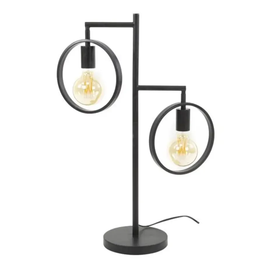 Tafellamp Hennes ring 2-lichts - 51x50x70 cm - Metaal - Grijs