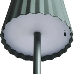 Tafellamp Scotti groen USB LED