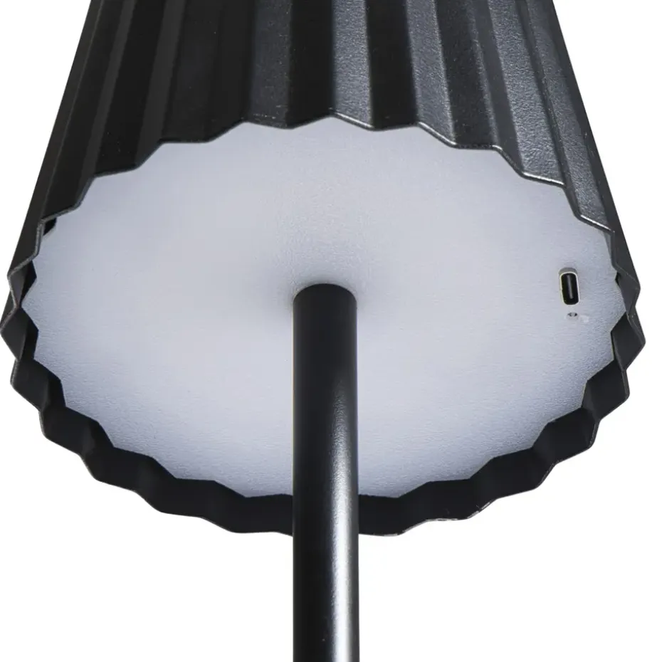 Tafellamp Scotti zwart USB LED