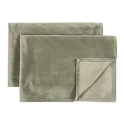 Tafelloper - groen - 50x150 cm - Set van 2