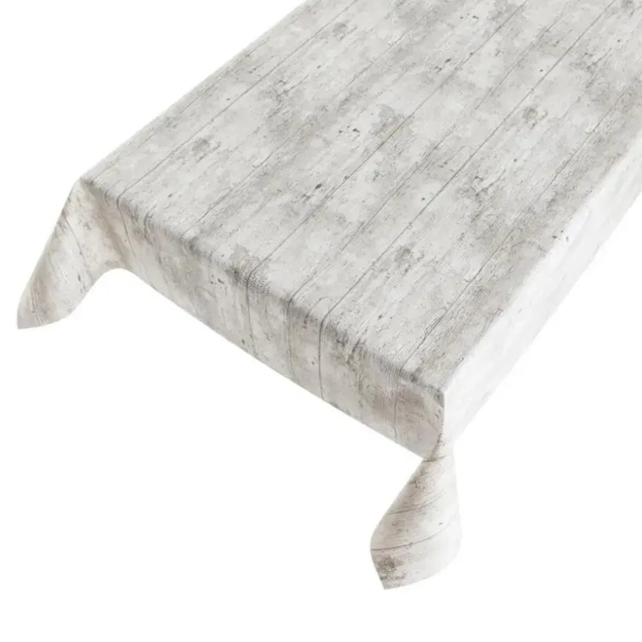 Tafelzeil - buiten - steigerhout motief - grijs - 140 x 245 cm