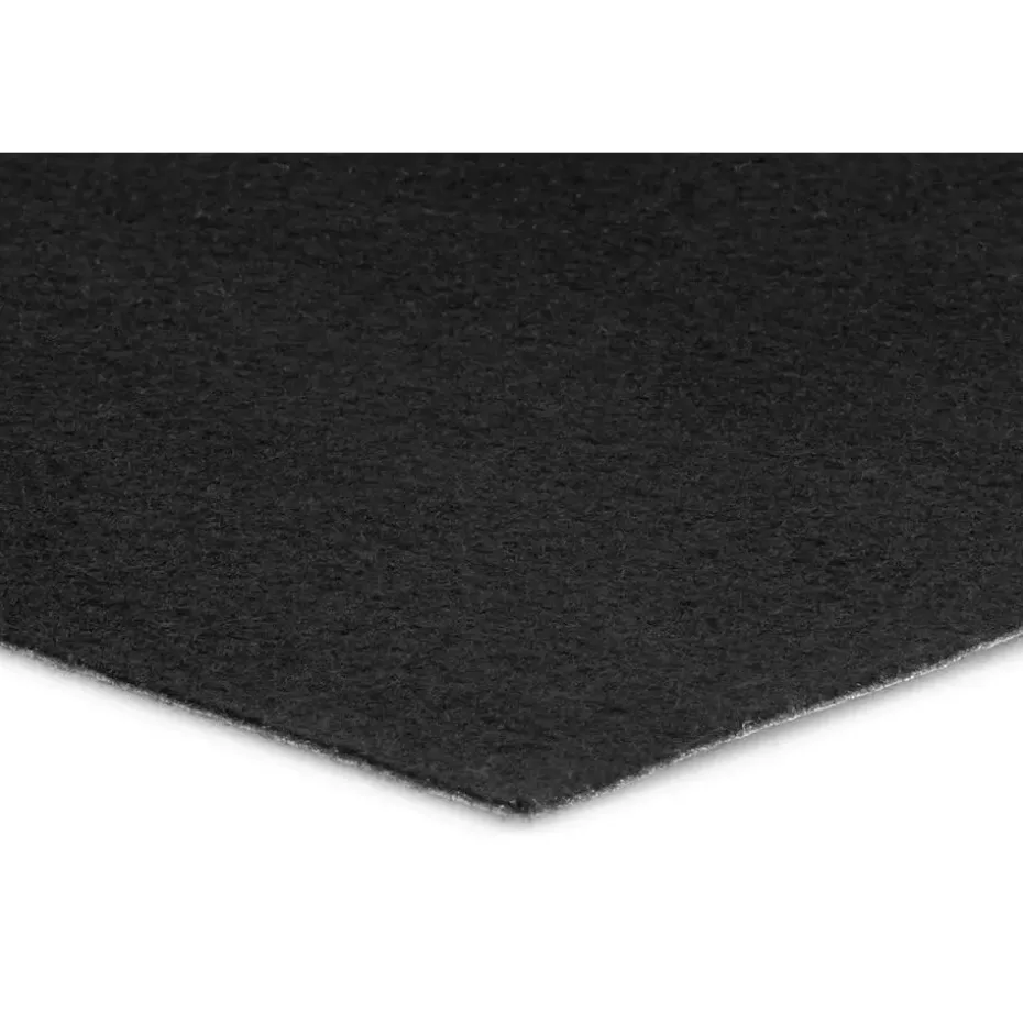 Tapijt loper Torrance - Breedte 100 cm - 2 mm dik - Zwart