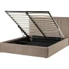 TARASCON - Tweepersoonsbed - Taupe - 140 x 200 cm - Stof