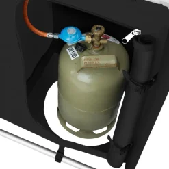 tectake - Campingkeuken 116x52x107cm, Zwart