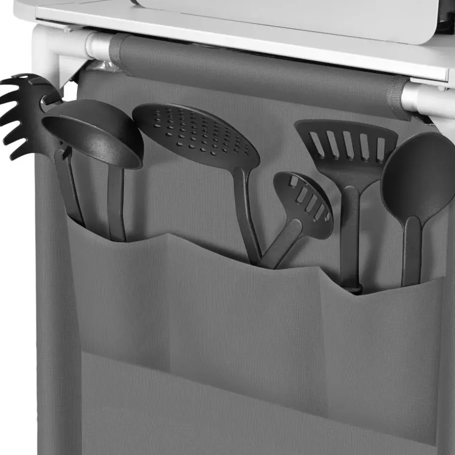 tectake - Campingkeuken 116x52x107cm, Grijs