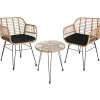 tectake - loungeset Molfetta - wicker - natuurkleur