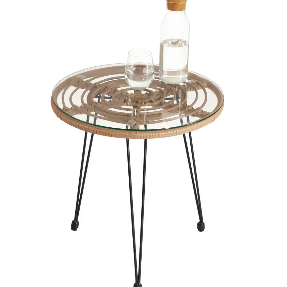 tectake - loungeset Molfetta - wicker - natuurkleur