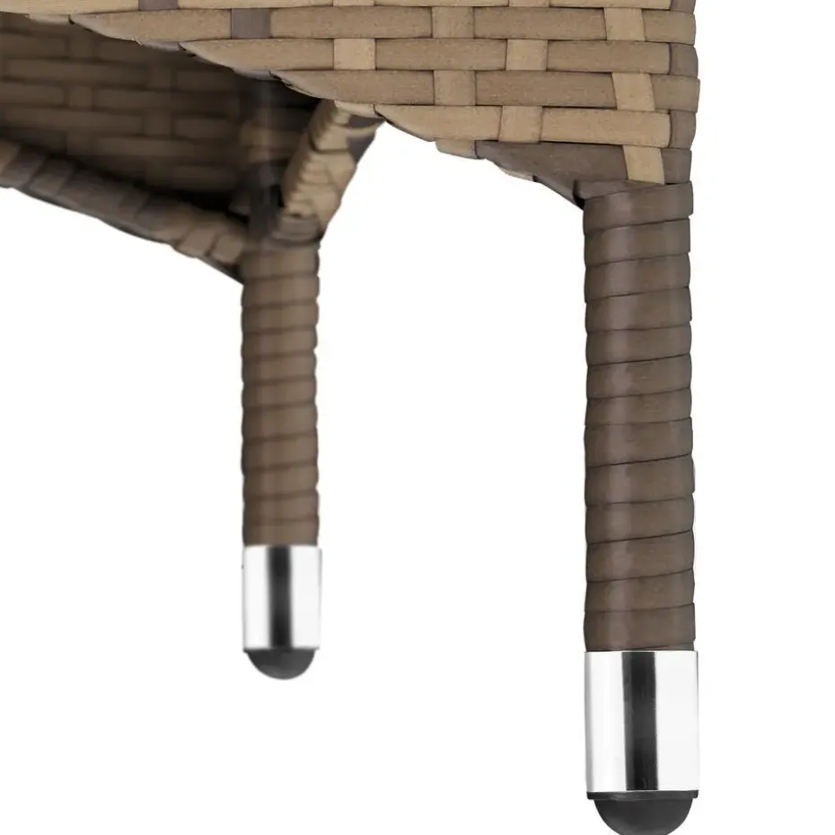 tectake - tuinset Porto 6 + 1 - wicker - natuurkleur