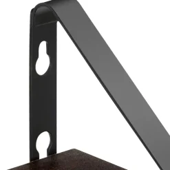 tectake 3 wandplanken Cowell, Industrieel Hout Donker, Rustiek