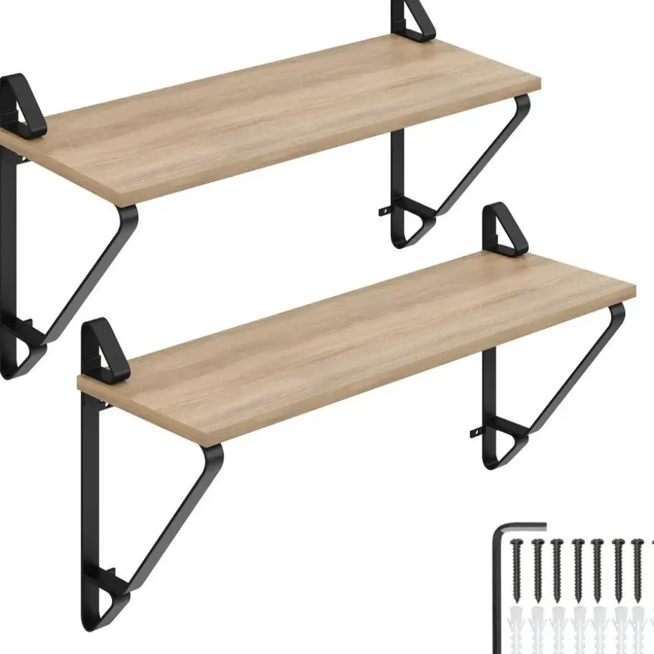 tectake 2 wandplanken Irvine, Industrieel Licht Hout, Eiken Sonoma