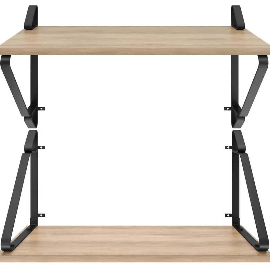 tectake 2 wandplanken Irvine, Industrieel Licht Hout, Eiken Sonoma