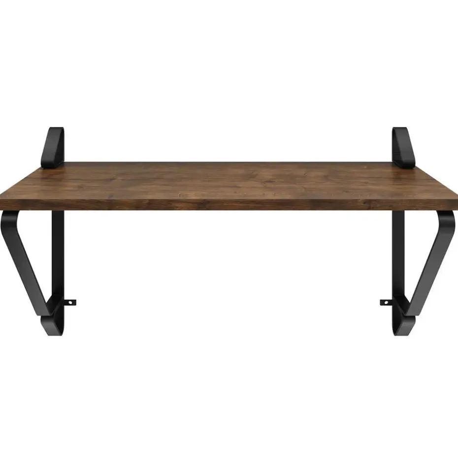 tectake 2 wandplanken Irvine, Industrieel Hout Donker, Rustiek