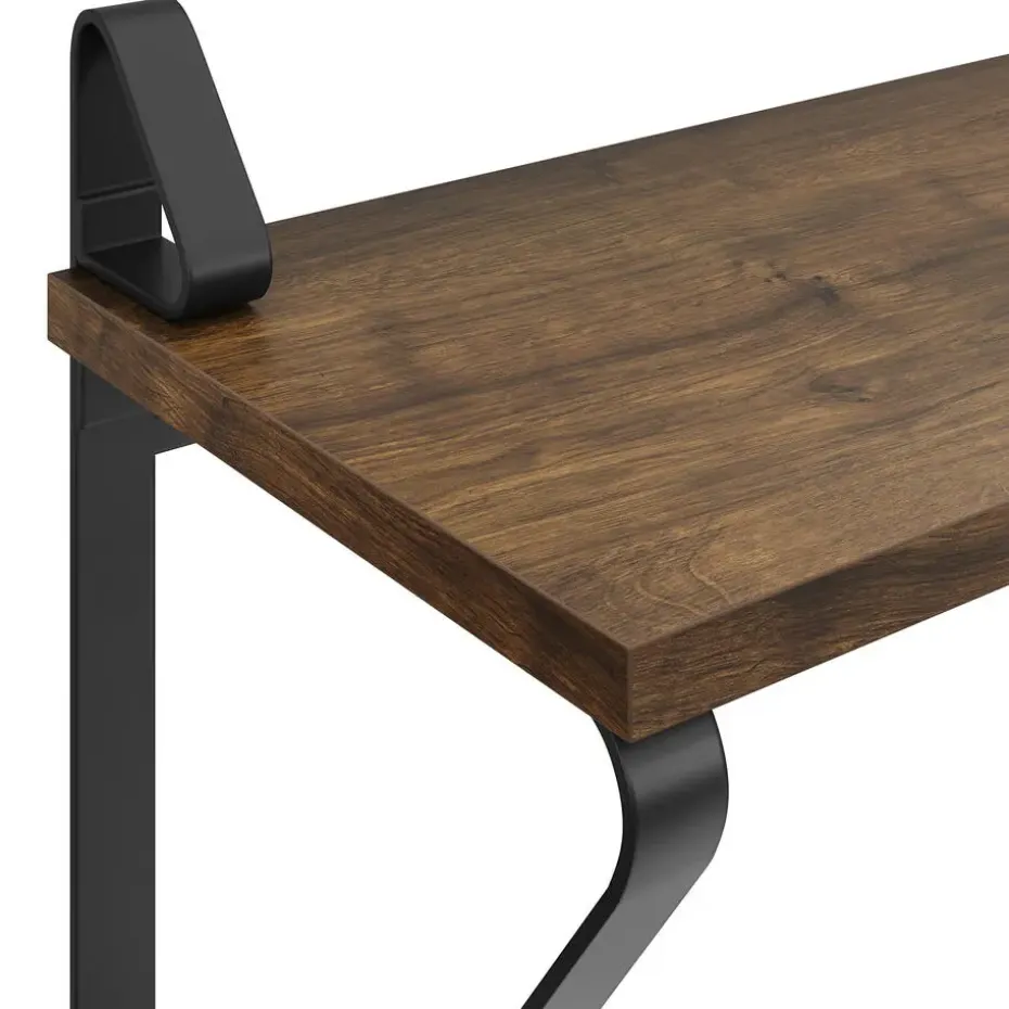 tectake 2 wandplanken Irvine, Industrieel Hout Donker, Rustiek