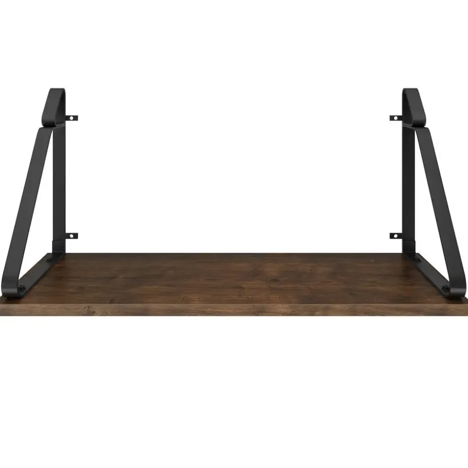 tectake 2 wandplanken Irvine, Industrieel Hout Donker, Rustiek