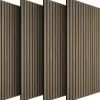tectake Akoestische panelen Sonic Wall houtlook, Donker Eiken