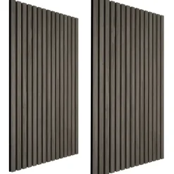 tectake Akoestische panelen Sonic Wall houtlook, Eiken Grijs