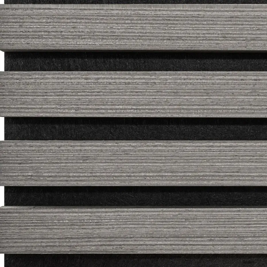 tectake Akoestische panelen Sonic Wall houtlook, Lichtgrijze Eik