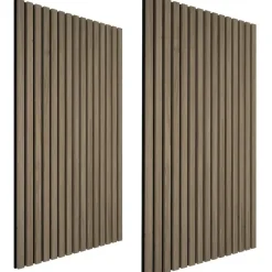 tectake Akoestische panelen Sonic Wall houtlook, Donker Eiken