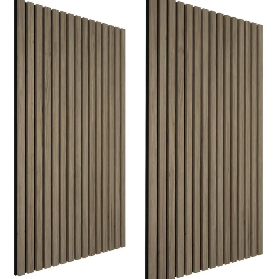 tectake Akoestische panelen Sonic Wall houtlook, Donker Eiken