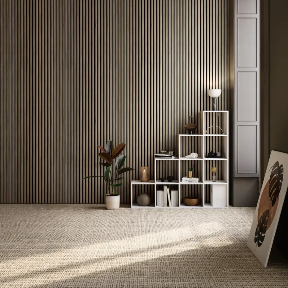 tectake Akoestische panelen Sonic Wall houtlook, Donker Eiken