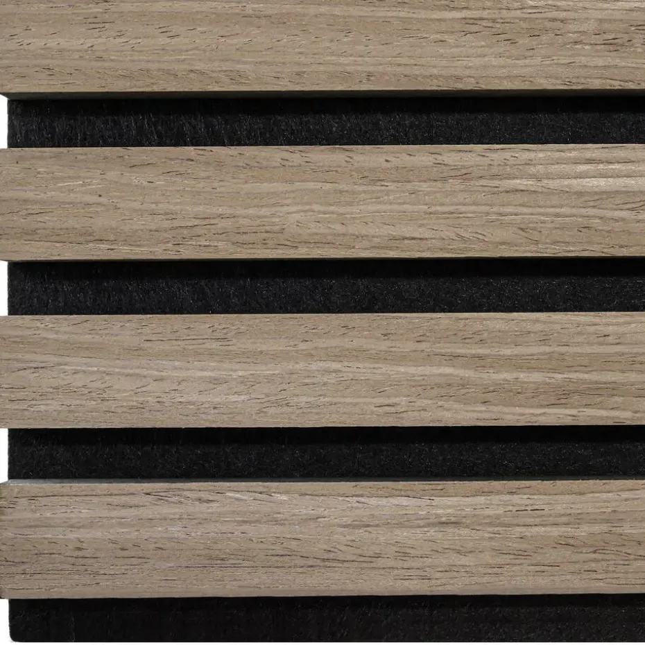 tectake Akoestische panelen Sonic Wall houtlook, Donker Eiken
