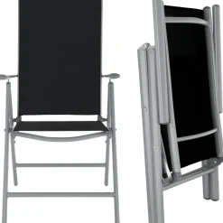tectake Aluminium tuinset 4+1 - Zilver