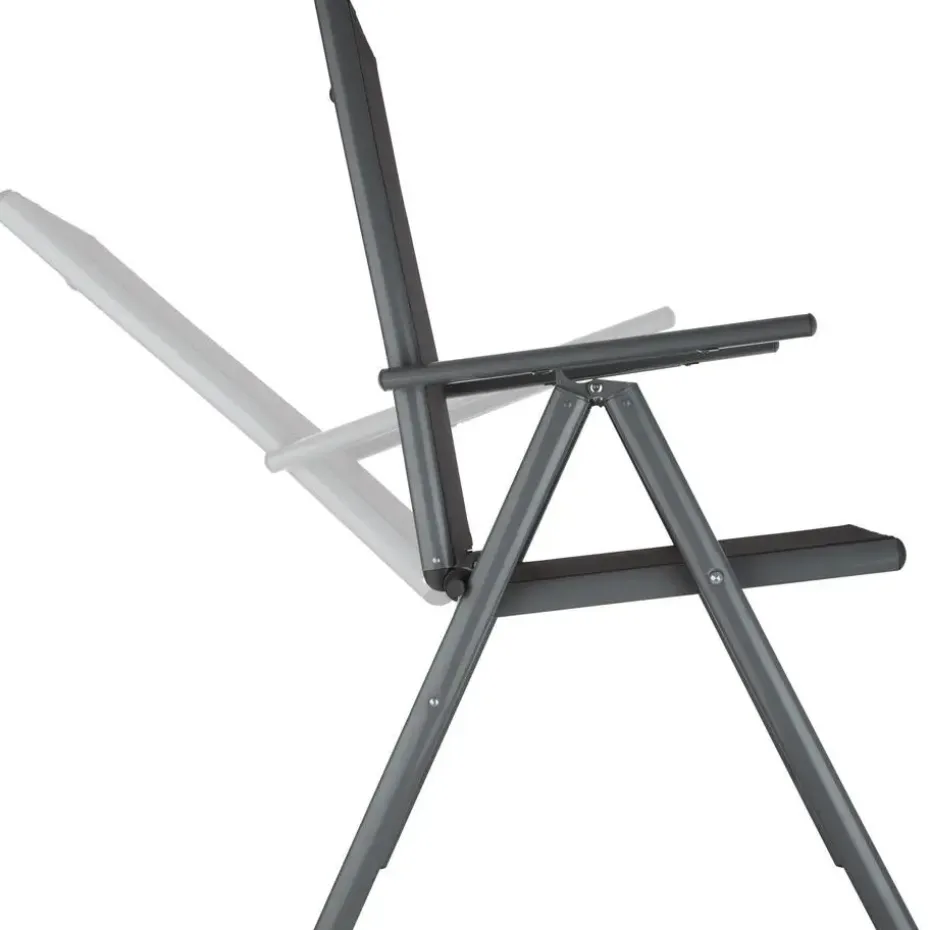 tectake Aluminium tuinstoelen inklapbaar, Antraciet