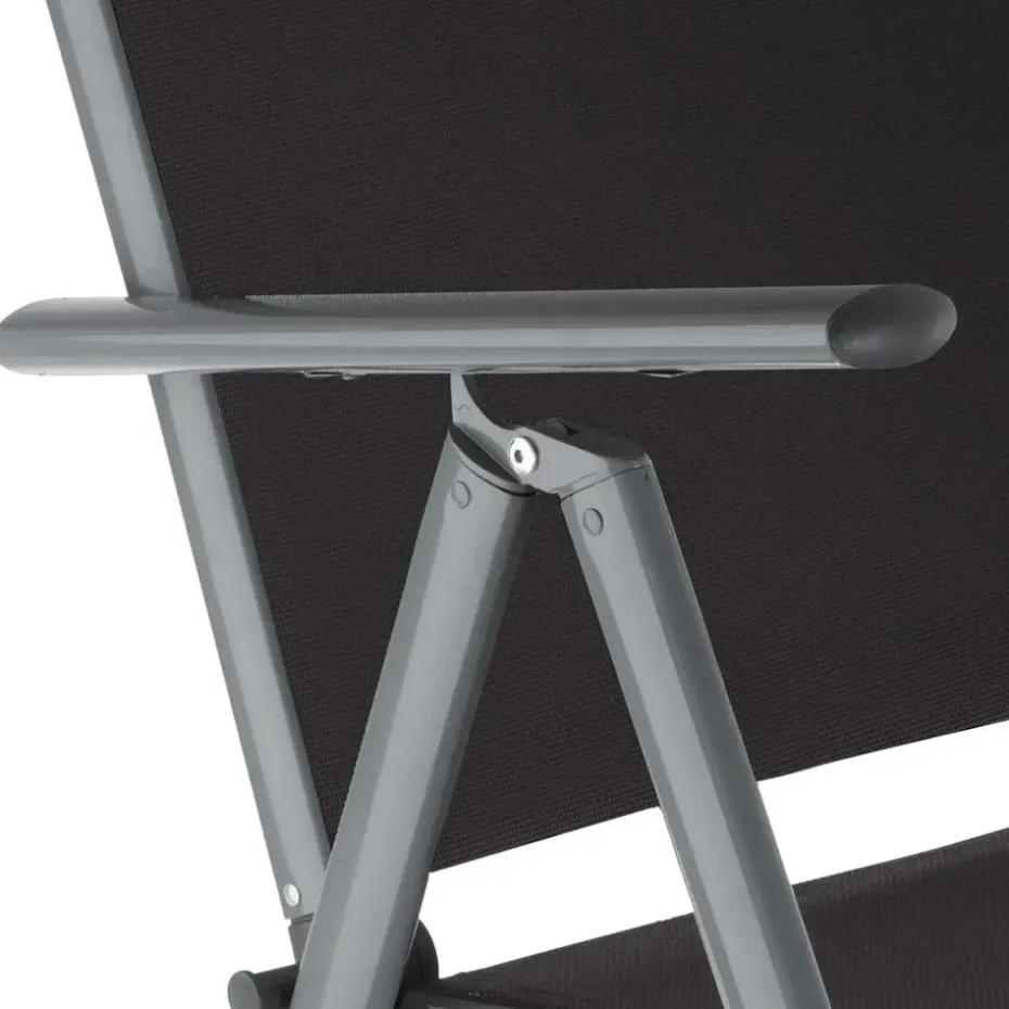tectake Aluminium tuinstoelen inklapbaar, Antraciet