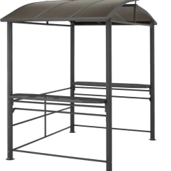 tectake Barbecue-overkapping Asado 2,4x1,5x2,34m, Grijs