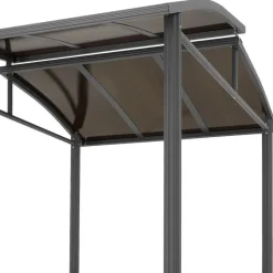 tectake Barbecue-overkapping Asado 2,4x1,5x2,34m, Grijs