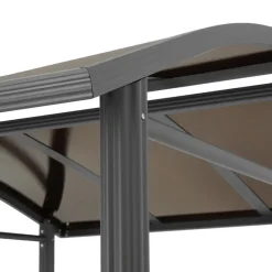 tectake Barbecue-overkapping Asado 2,4x1,5x2,34m, Grijs