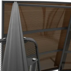 tectake Barbecue-overkapping Asado 2,4x1,5x2,34m, Grijs
