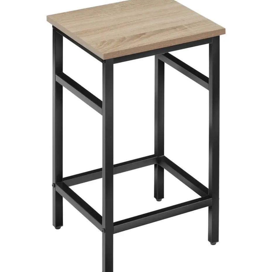 tectake Bartafelset Edinburgh 4+1, Industrieel Licht Hout, Eiken Sonoma
