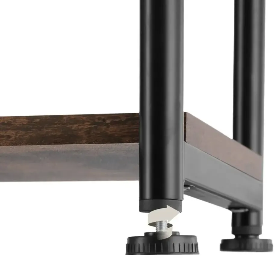 tectake Bijzettafel Memphis 34x30x59cm, Industrieel Hout Donker, Rustiek