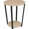 tectake Bijzettafel Swindon 50x62,5cm, Industrieel Licht Hout, Eiken Sonoma